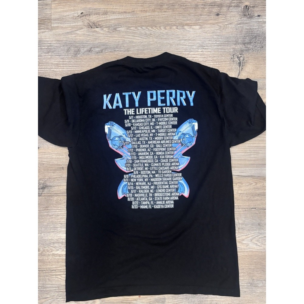 Katy Perry The Lifetimes Tour 2025 Merch T-Shirt Large Black Concert Festival